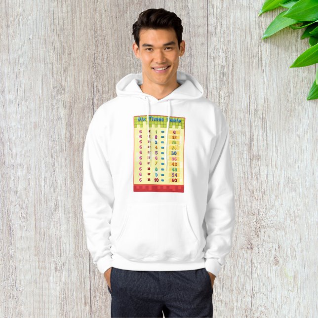 Six Times Table Mens Hoodie (Creator Uploaded)