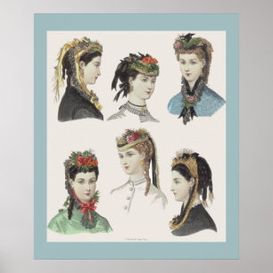 Six Victorian Beauties - Large Poster - Customised