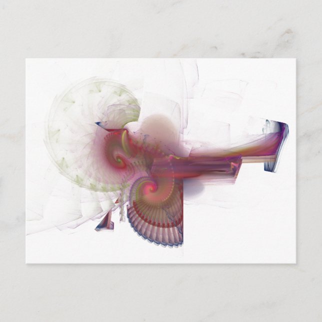 Six-winged Seraph - Digital Fractal Postcard (Front)