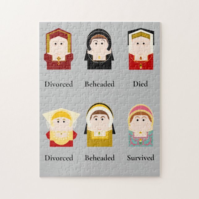 Six wives, Tudor Jigsaw Puzzle (Vertical)
