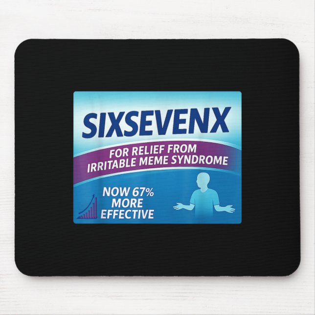 Sixsevenx Relief From Meme Numbers Parody Teacher  Mouse Pad (Front)