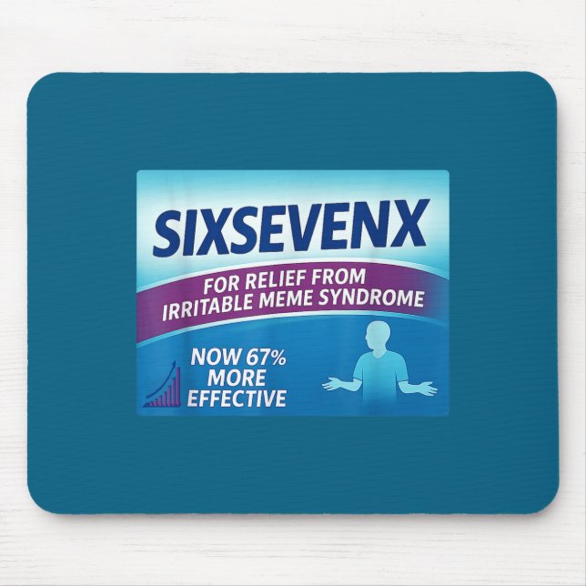 Sixsevenx Relief From Meme Numbers Parody Teacher  Mouse Pad (Front)
