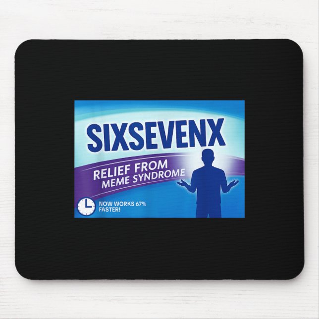 Sixsevenx Relief From Meme Numbers Parody Teacher  Mouse Pad (Front)