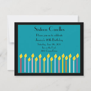 Sixteen Candles Birthday Invitation