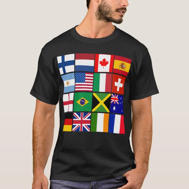 Sixteen Flags of Many Nations T-shirts, Mugs, More T-Shirt (Front)