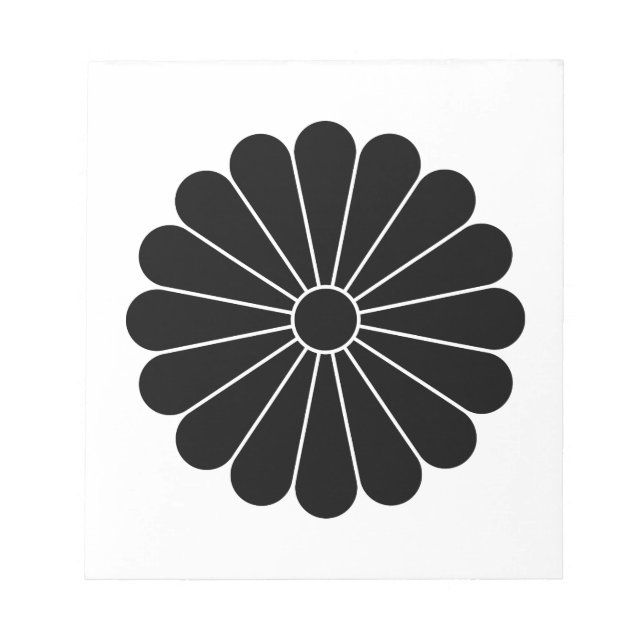 Sixteen-petaled chrysanthemum notepad (Front)