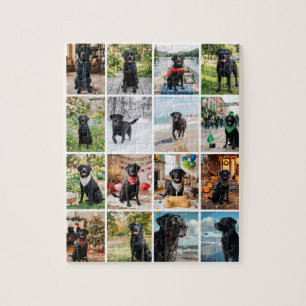Sixteen Photo Collage Template Jigsaw Puzzle