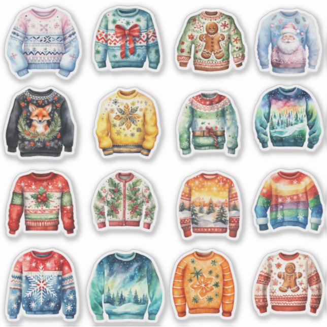 Sixteen Ugly Christmas Sweaters (Front)