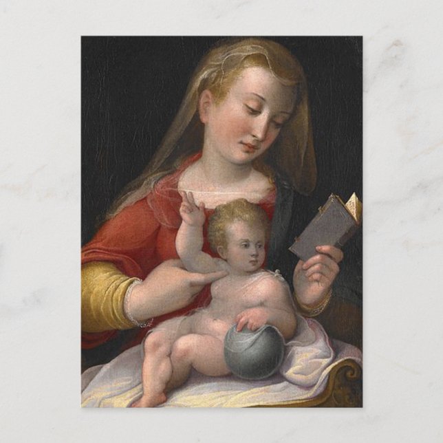 Sixteenth Century Madonna and Child Postcard (Front)