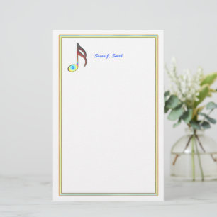 Sixteenth Music Note Stationery