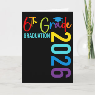 Sixth 6th Grade Grad 2026 Elementary School Gradua Card