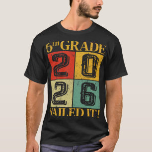 Sixth 6th Grade Grad 2026 Retro Elementary School T-Shirt