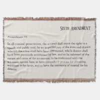 Sixth Amendment Constitution Bill of Rights