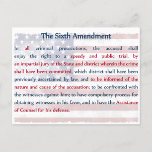 Sixth Amendment Postcard