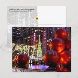 Sixth Avenue Christmas Ornaments, NYC - Postcard