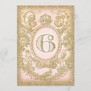 Sixth Birthday Once Upon a Time Princess Invitation