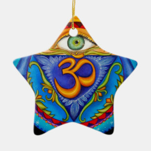 Sixth chakra, Third eye Ceramic Tree Decoration