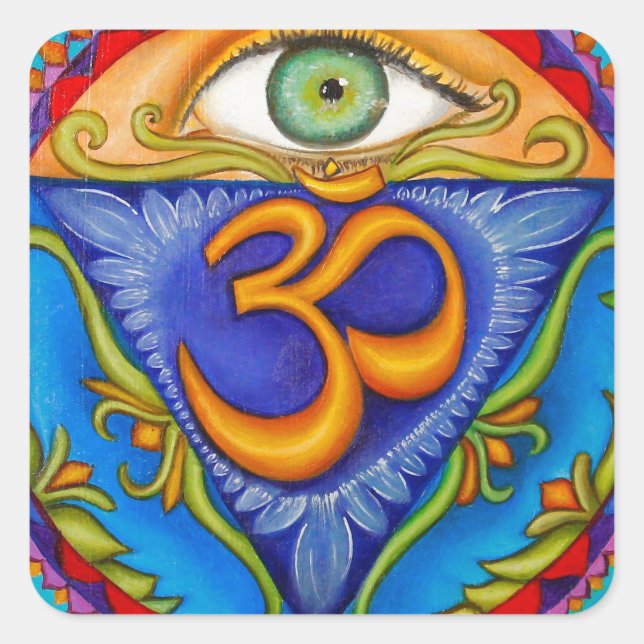 Sixth chakra, Third eye Square Sticker (Front)