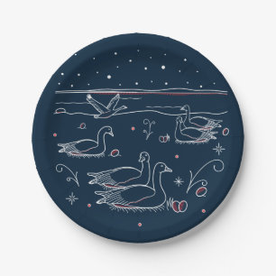 Sixth Day of Christmas 7" Paper Plates