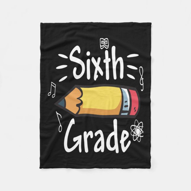 Sixth Grade  Fleece Blanket (Front)
