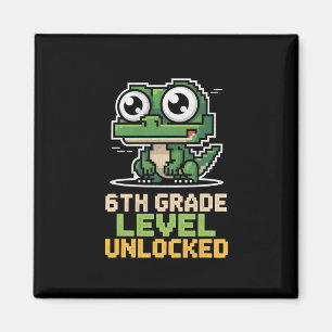 Sixth Grade Gamer Lizard Level Up Education Ck To Magnet
