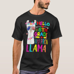 Sixth Grade No Prob Llama 6th Grade Teacher T-Shirt