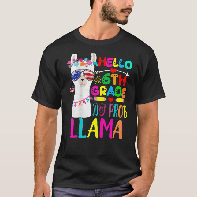 Sixth Grade No Prob Llama 6th Grade Teacher   T-Shirt (Front)