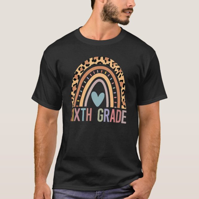 Sixth Grade Rainbow Girls Boys Teacher Team 6th Gr T-Shirt (Front)