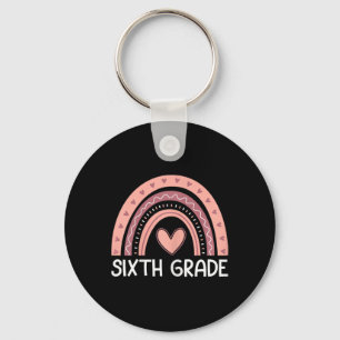 Sixth Grade Rainbow Team Hello 6th Grade Rocks Squ Key Ring