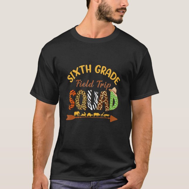 Sixth Grade Students School Zoo Field Trip Squad M T-Shirt (Front)