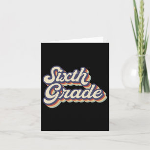 Sixth Grade Teacher Retro Vintage 6th Grade Teache Card
