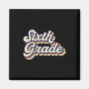 Sixth Grade Teacher Retro Vintage 6th Grade Teache Magnet
