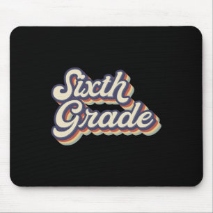 Sixth Grade Teacher Retro Vintage 6th Grade Teache Mouse Pad
