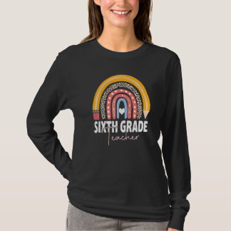 Sixth Grade Teacher Team 6th Grade Squad Rainbow T-Shirt