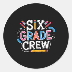 Sixth Grade Team Classic Round Sticker