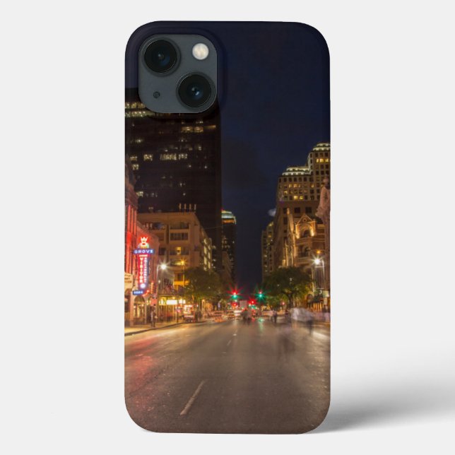 Sixth Street At Dusk In Downtown Austin, Texas Case-Mate iPhone Case (Back)