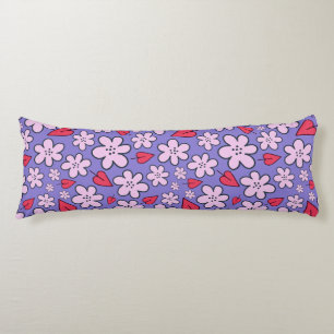 Sixties Flower Doodle Body Cushion