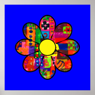 Sixties Flower Power Poster