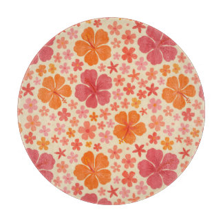 Sixties Hawaiian hibiscus pattern Cutting Board