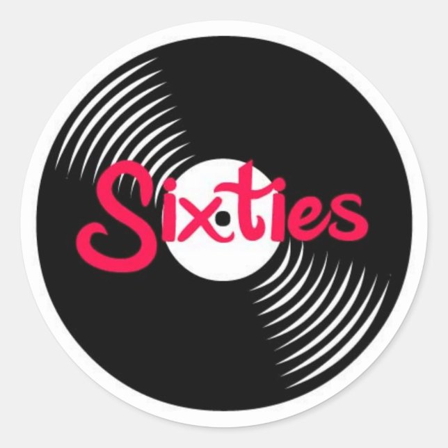 Sixties LP Classic Round Sticker (Front)