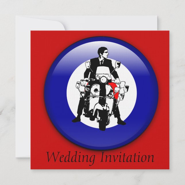 Sixties Mod on 3d target invitations (Front)