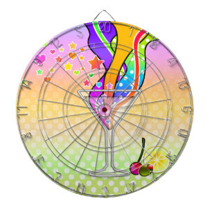 SIXTIES POP ART STYLE MARTINI DARTBOARD