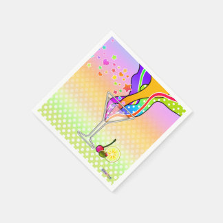 SIXTIES POP ART STYLE MARTINI NAPKIN