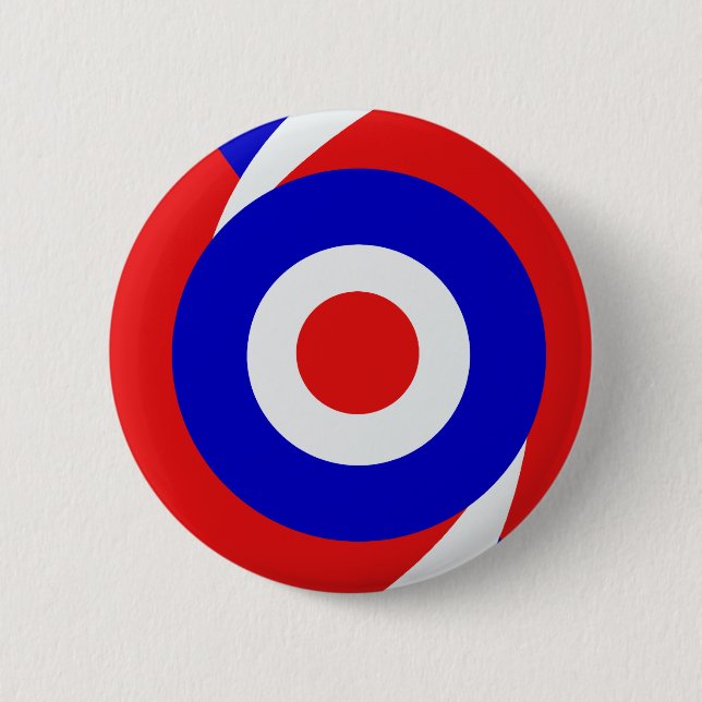 Sixties style mod design 6 cm round badge (Front)