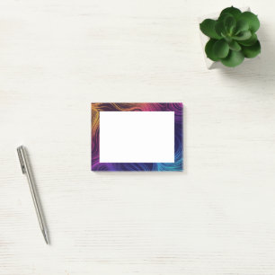 Sixties Vibe Circles & Swirls Cool Pattern Post-it Notes