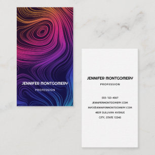 Sixties Vibe Circles & Swirls Pattern Business Card