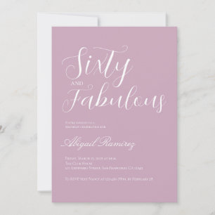Sixtieth Birthday Party Invitation Lavender Photo