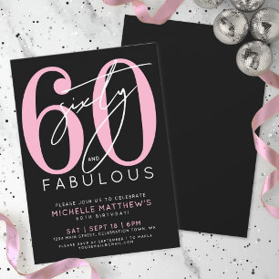 Sixty And Fabulous 60th Birthday Party Invitation