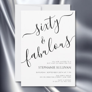 Sixty And Fabulous 60th Birthday Party Invitation