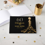 Sixty and Fabulous Gold Dress Black 60th Birthday Guest Book<br><div class="desc">Elegant Sixty and Fabulous Gold Dress Black 60th Birthday Guest Book that you can personalize for your fiftieth birthday party celebration. This guest book features a gold and diamond-studded 60 and a sparkling gold gown. The words Fabulous and the name are set using trending bold font typography.</div>
